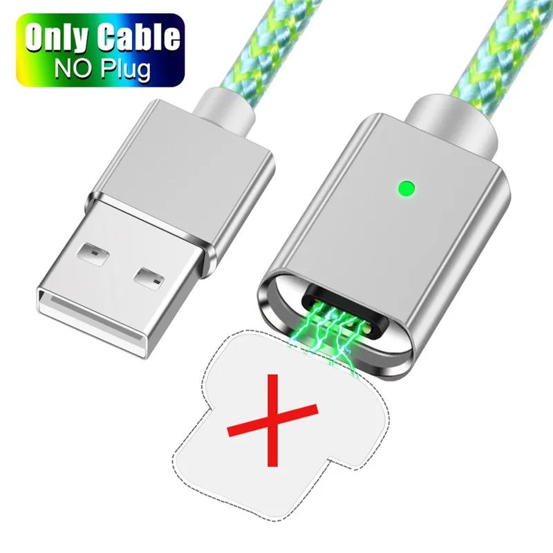 Олаф Магнитный usb type-C кабель для samsung Galaxy S9 S8 кабель передачи данных для быстрой зарядки для huawei mate 20 Pro Xiaomi Mi 8 usb type-C - Цвет: Only Green Cable
