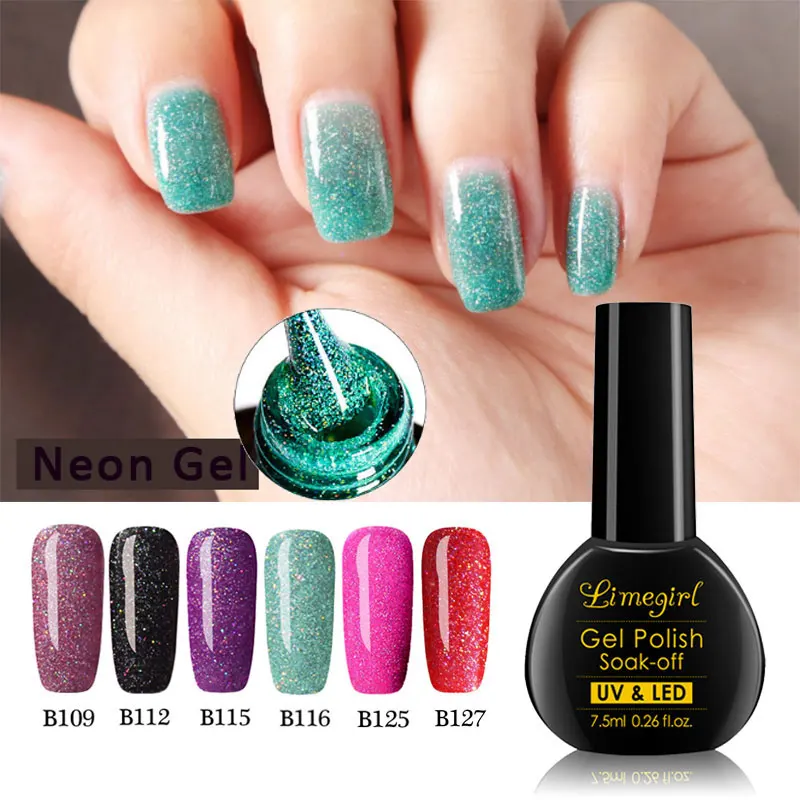 Lucky Shimmer неоновый Гель-лак для ногтей 7,5 мл Хамелеон голографический Блеск УФ-Гель-лак Полупостоянный Радужный УФ-гель