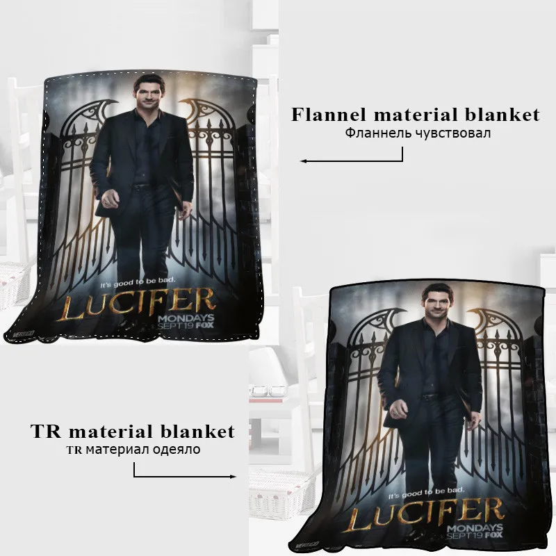 Новое поступление мягкое одеяло Lucifer с 3D принтом покрывало для