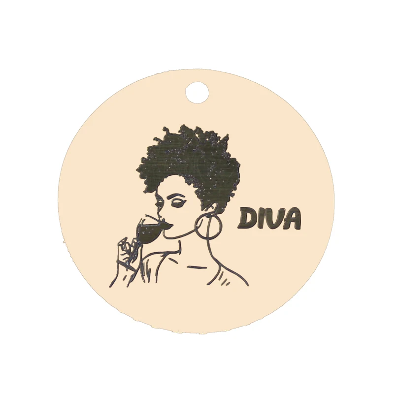 Ladyfun 2019 настраиваемая Подвеска для вина Diva очаровательные круглые диски 25 мм
