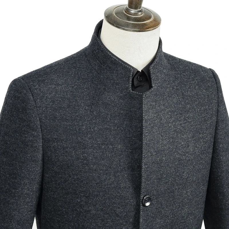 Новинка 2018 зимнее Стильное мужское шерстяное пальто для отдыха деловой