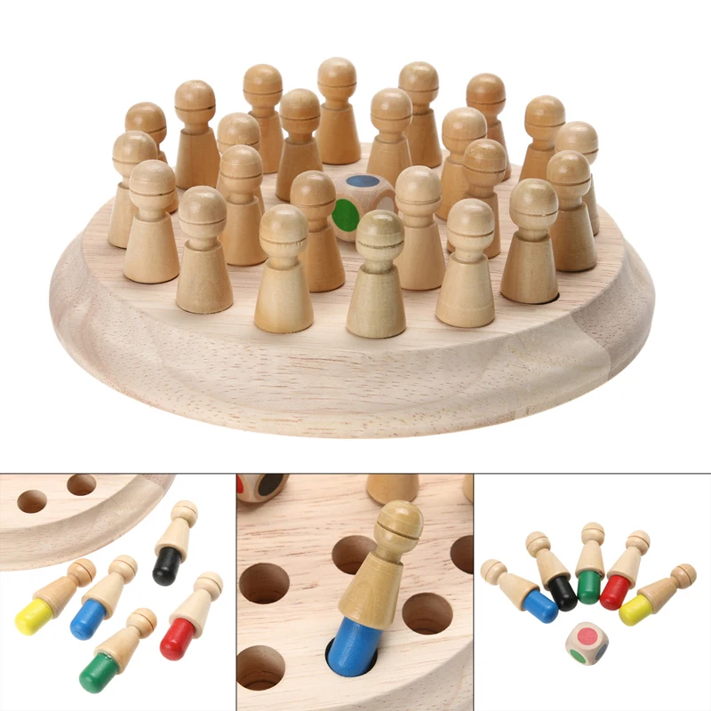 

Baby kids Wooden Memory Match Stick Chess Game Children Early Educational 3D Puzzles Family Party Casual Game Puzzles Gift