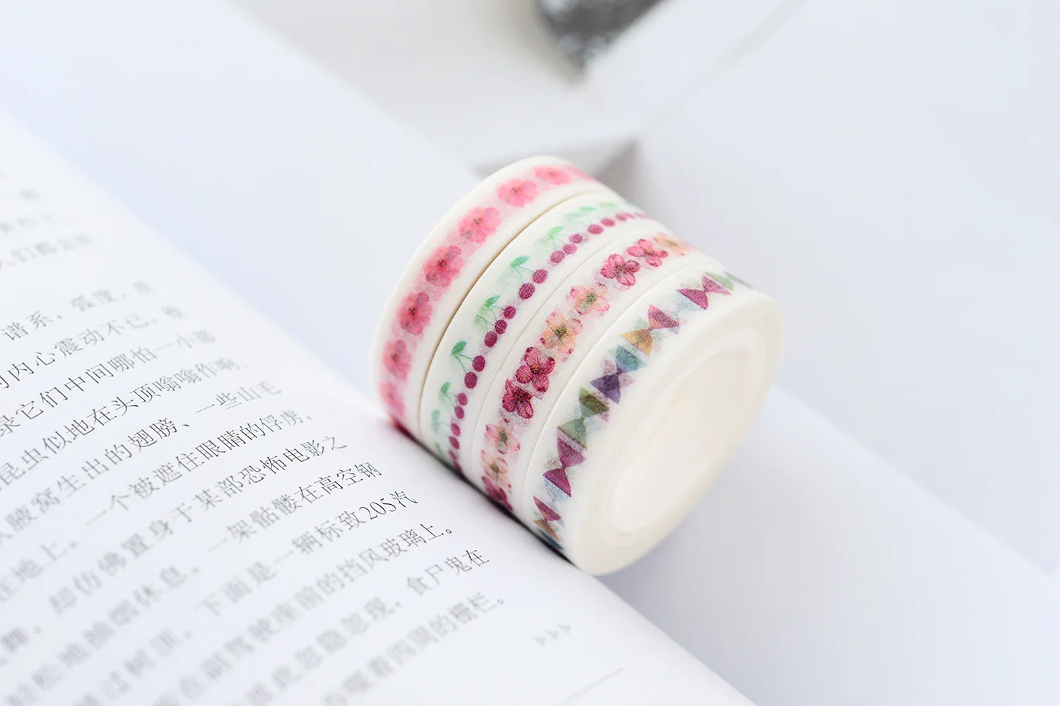 15 шт. микс японских бумажных лент ручная роспись цветок растения флаг