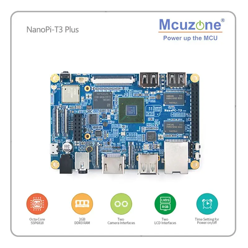 FriendlyELEC NanoPC T3 Plus макетная плата S5P6818 Cortex A53 1 4 ГГц + 2 Гб DDR3 16 eMMC поддержка