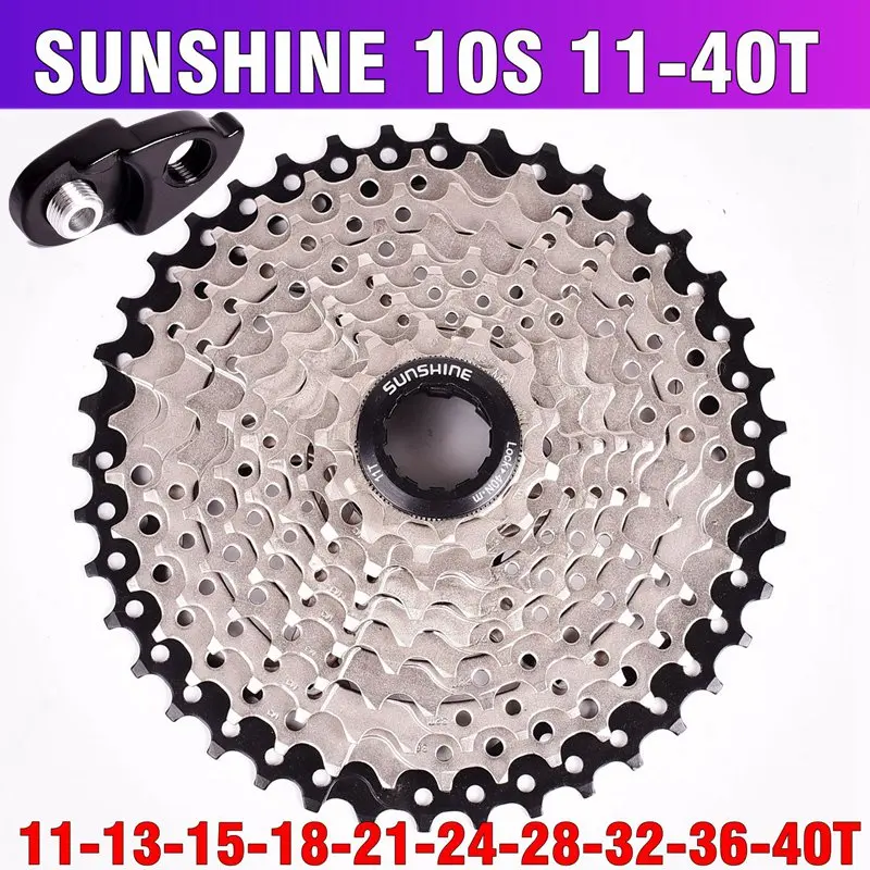 10S 40T BK expansion Солнечный велосипед Freewheel кассета 11-46T 42T 40T 10 скоростей 10s 50t широкое соотношение MTB горный велосипед Freewheel для частей m590 m6000 - Цвет: 10S 40T BK expansion