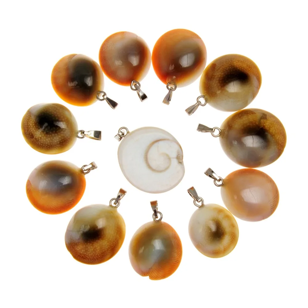 24 шт./лот идеальный натуральный камень ракушки ручной работы резной маятник