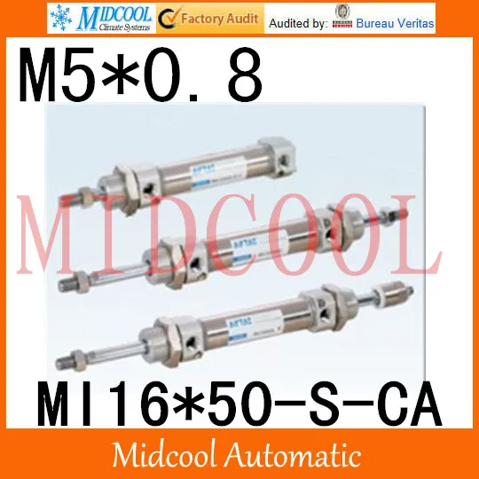 

MI Series ISO6432 Stainless Steel Mini Cylinder MI16*50-S-CA bore 16mm port M5*0.8