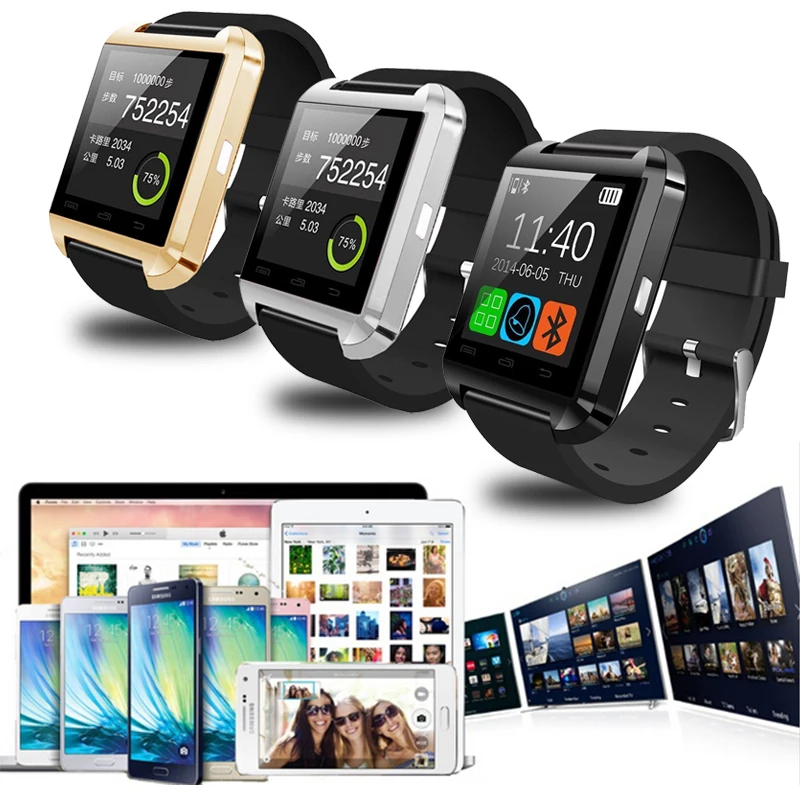 Горячая U8 Bluetooth Смарт часы наручные часы Smartwatch с монитором сна Удаленная камера для IPhone samsung смартфон