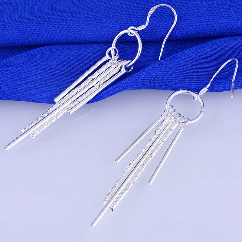 Посеребренные серьги посеребренные модные ювелирные изделия кулон Блестящий