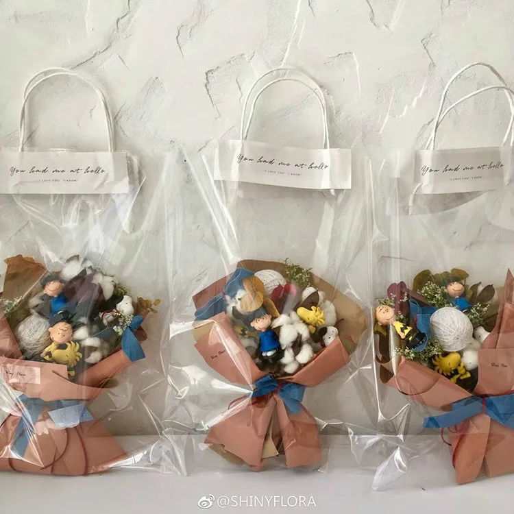 5 шт. прозрачные пакеты для упаковки розы 3 размера | Дом и сад