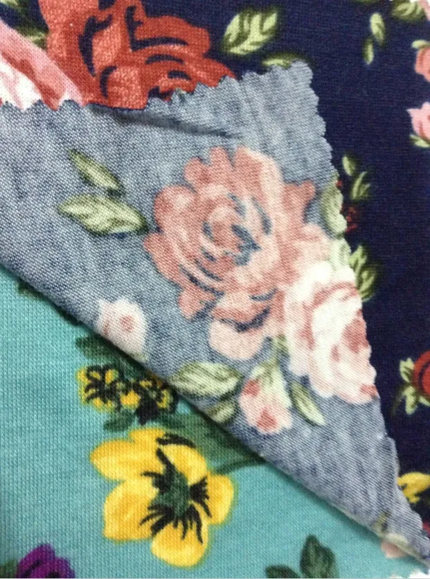 

digital heat transfer printed colorful flower polyester spandex fabric,elastic and elegant,XERY15275