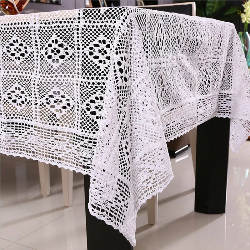 110*160 см ручной работы Скатерти крючком Настольная дорожка столовая toalhas-де-меса