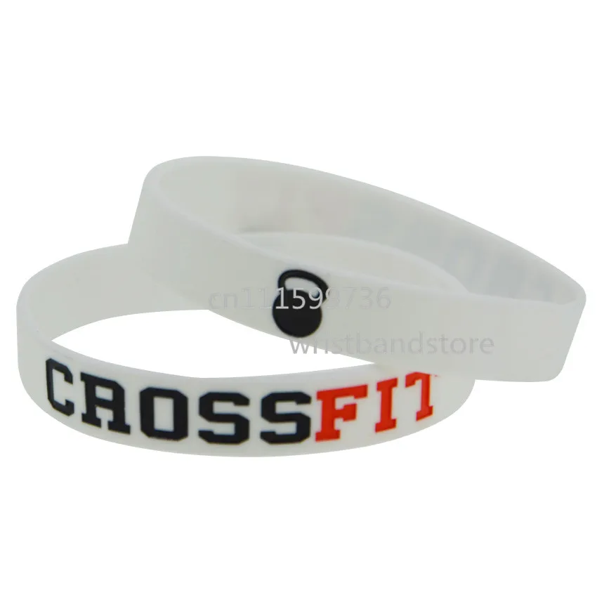 50 шт./лот CrossFit спортивный силиконовый браслет-повязка взрослый размер