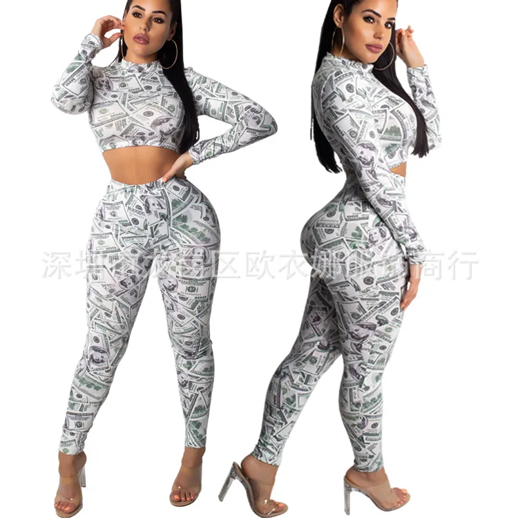 Европейские и американские пикантные модные спортивный костюм Новый Печать