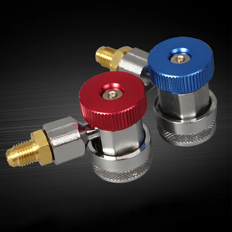 HVAC Manual Coupler Connector Adapter High/Low Side Pressure R134a 1/4&quot SAE High Quality For Car A/C Auto Air Conditioning | Автомобили