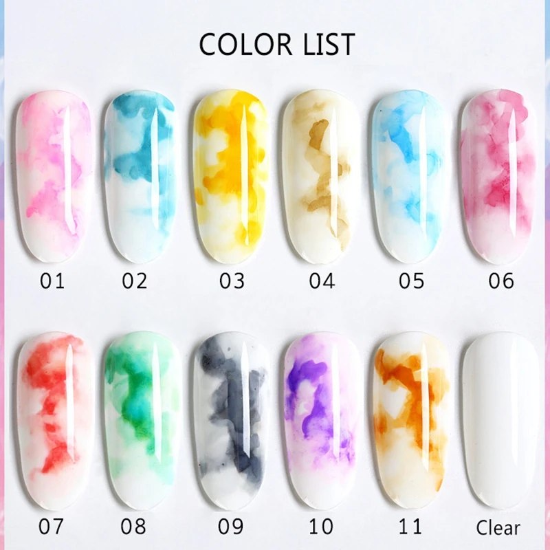 Цветущий гель для ногтей с эффектом дыма растушевывающийся пузырь 15 мл