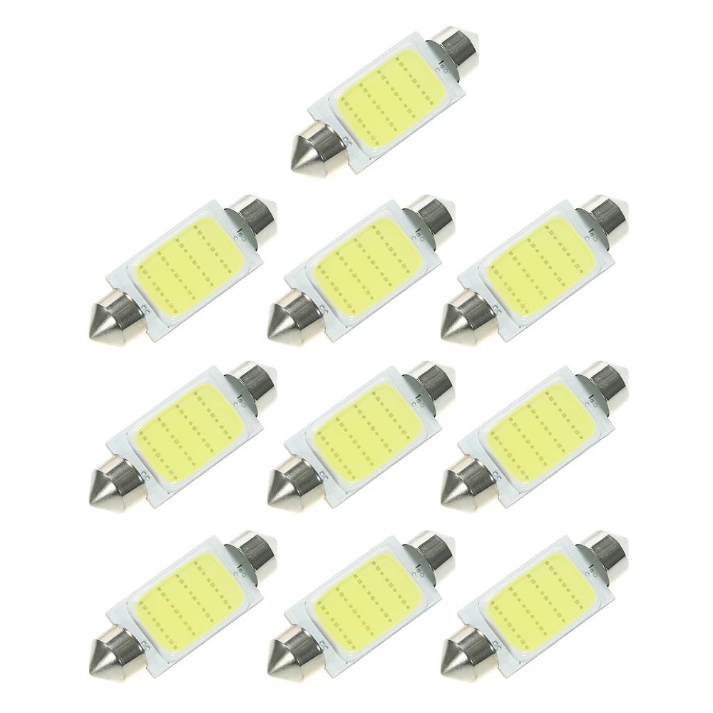 10 шт. гирлянда 41 мм C5W COB светодиодсветодиодный белая внутренняя SMD лампа
