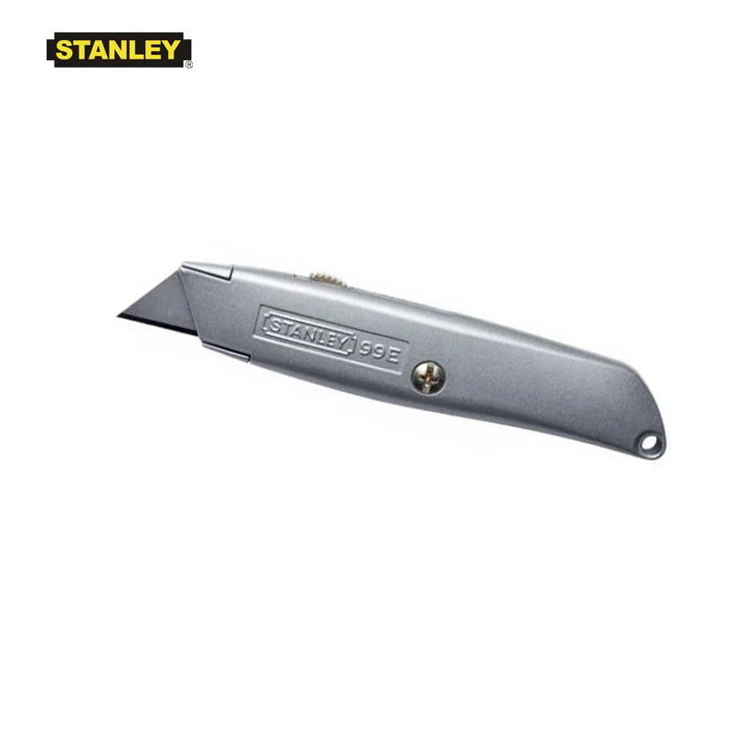 

Stanley 10-099 metal body utility knife holder with retractable heavy duty 3 blades cutter knife blade types tool length 6" grey