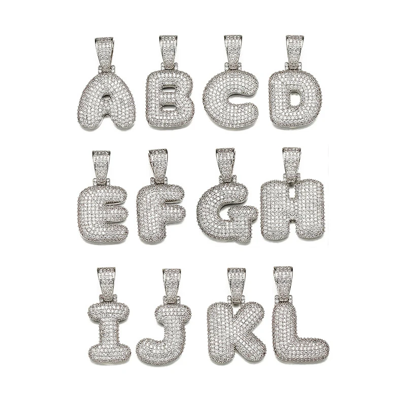 На заказ A-Z 26 букв имя кулон Iced out цвета: золотистый, серебристый цвет кубический циркон хип хоп ожерелья для мужчин ювелирные изделия подарок Прямая
