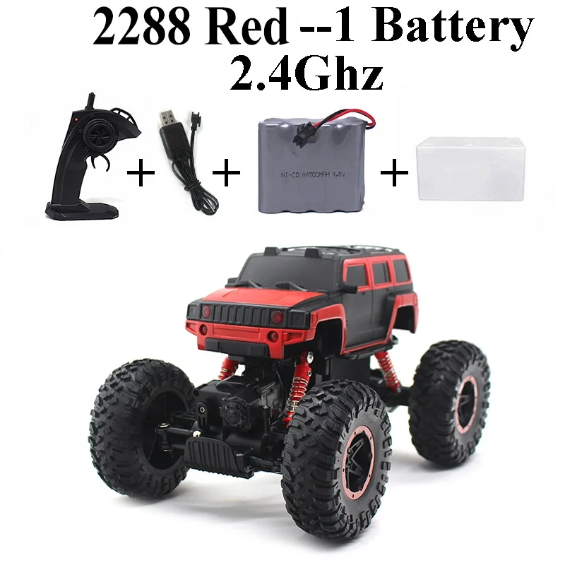 Red-Set-1 Новое поступление Rock Crawler 1:14 4WD RC автомобиль машины на пульте дистанционного управления радио управление автомобиль 4x4 привод внедорожный автомобиль освещенный светильник 2288 - Цвет: Red-Set-1