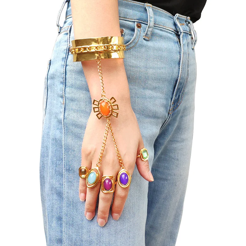 Мстители 3 Бесконечность войны Gauntlet Slave ручной браслет соединенный с кольцом на