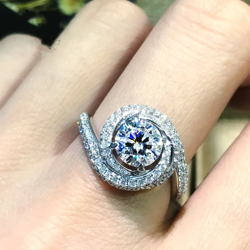 Женское Обручальное кольцо из серебра 925 пробы с фианитом | Украшения и