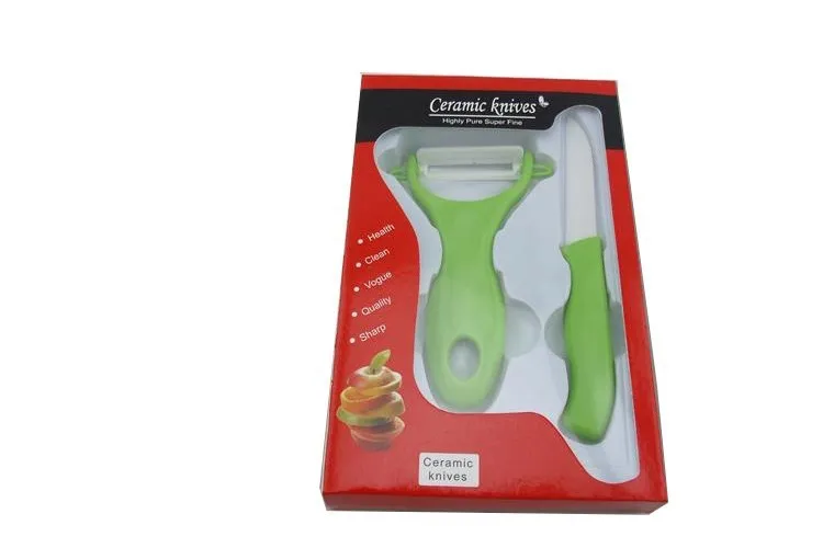 Керамические кухонные инструменты для подарка фруктовый нож с Овощечистка 2 в 1