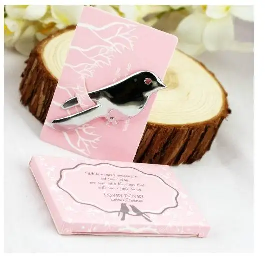 

wholesale "Lovey Dovey"100pcs/lot Metal Love Birds Letter Opener for Wedding Party Gifts Stuff Favors Supplies Free Shipping