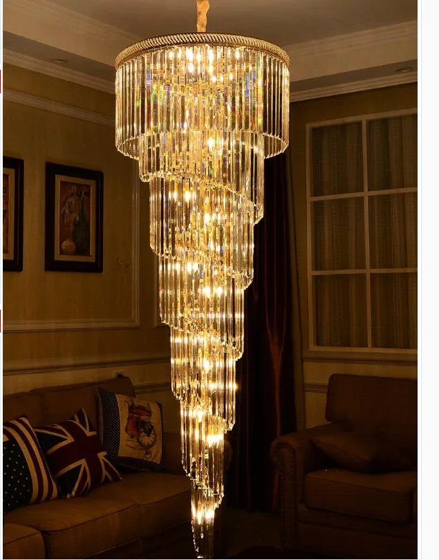 Бесплатная доставка золотой современный подвесной светильник D550mm H1800mm