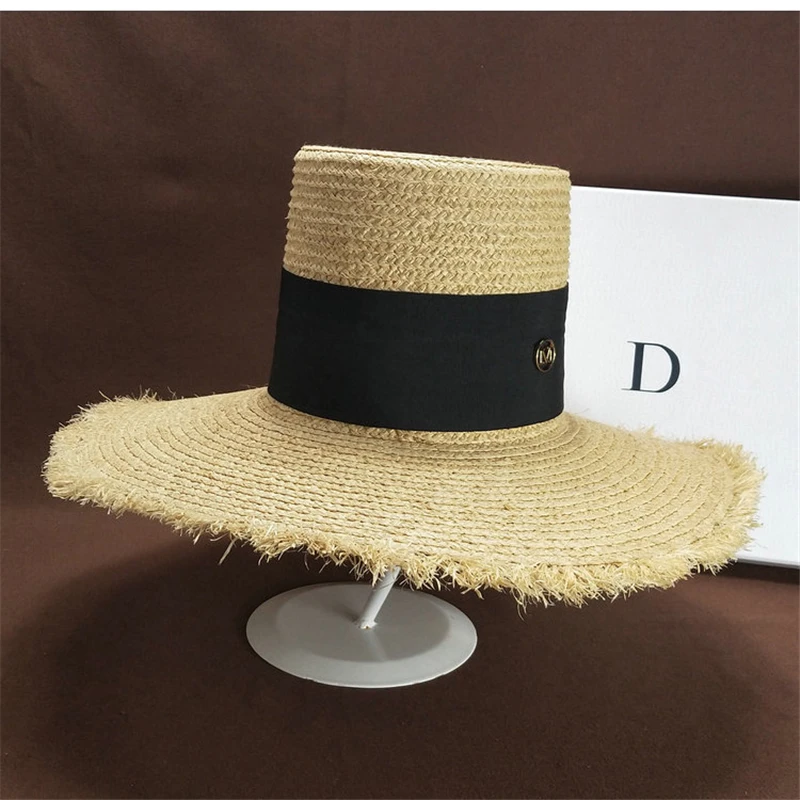 Женская соломенная шляпа с высоким берцем sombrero mujer Пляжная винтажная