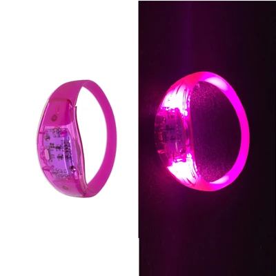 Фиолетовый Led/светящиеся игрушки неон/Led вечерние светильник/Led браслет/браслет звуковая активация Рождественский браслет светящиеся браслеты логотип на заказ - Цвет: Фиолетовый