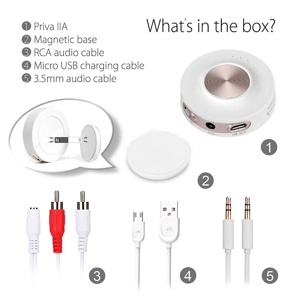 Avantree Bluetooth передатчик, DUAL LINK aptX низкая задержка для ТВ/ПК, встроенный аккумулятор портативного использования, диапазон класса 1, RCA V4.2