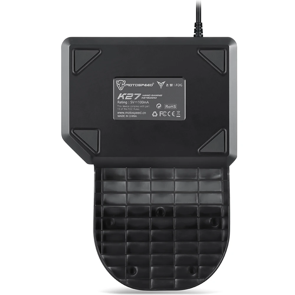 Motospeed K27 оригинальная USB Проводная Механическая Одноручная клавиатура с синим