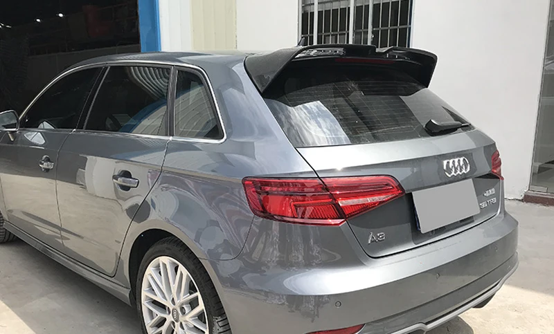 Углеродного волокна задний спойлер на крыше козырек окна для Audi A3 Sline/S3/RS3 Тип 8 в хэтчбек 4 двери 14-18 не для 2 двери