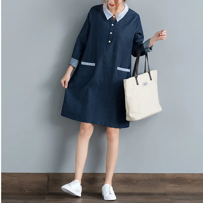 Новый Демисезонный Для женщин Платья для Vestidos плюс Размеры тонкий сплошной