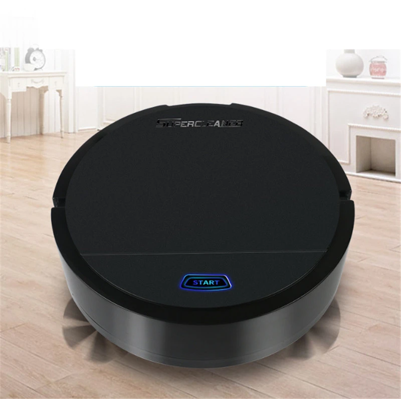 

Automatic Smart Robot Vacuum Cleaner Dual Spinning Side Brush Lifts Debris (Battery)