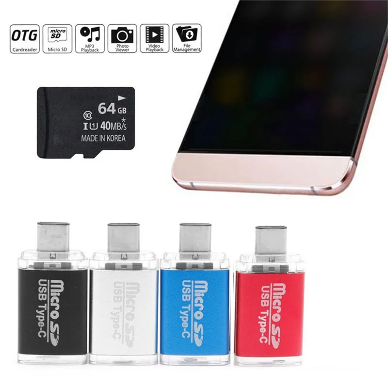 Устройство для чтения карт памяти USB 3 1 TYPE C из алюминиевого сплава