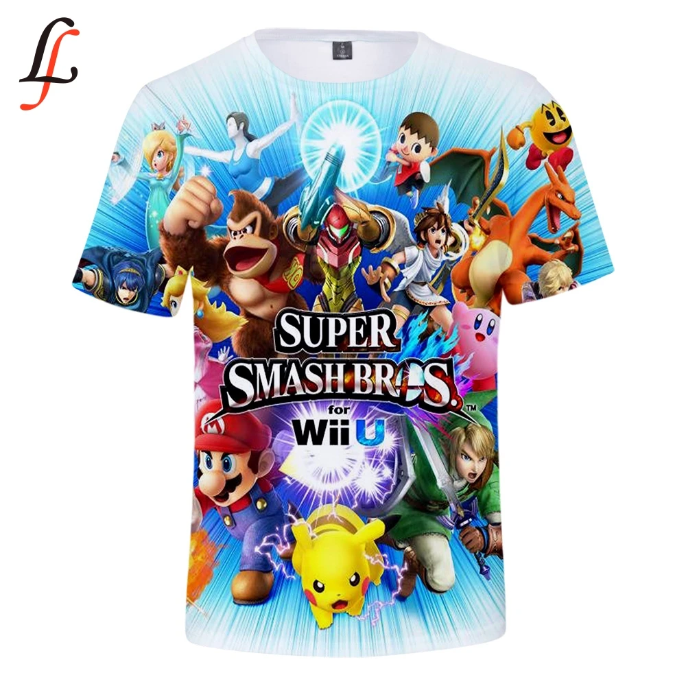 Super Smash Bros. Повседневные футболки для женщин и мужчин летняя одежда K pop Harajuku Лидер