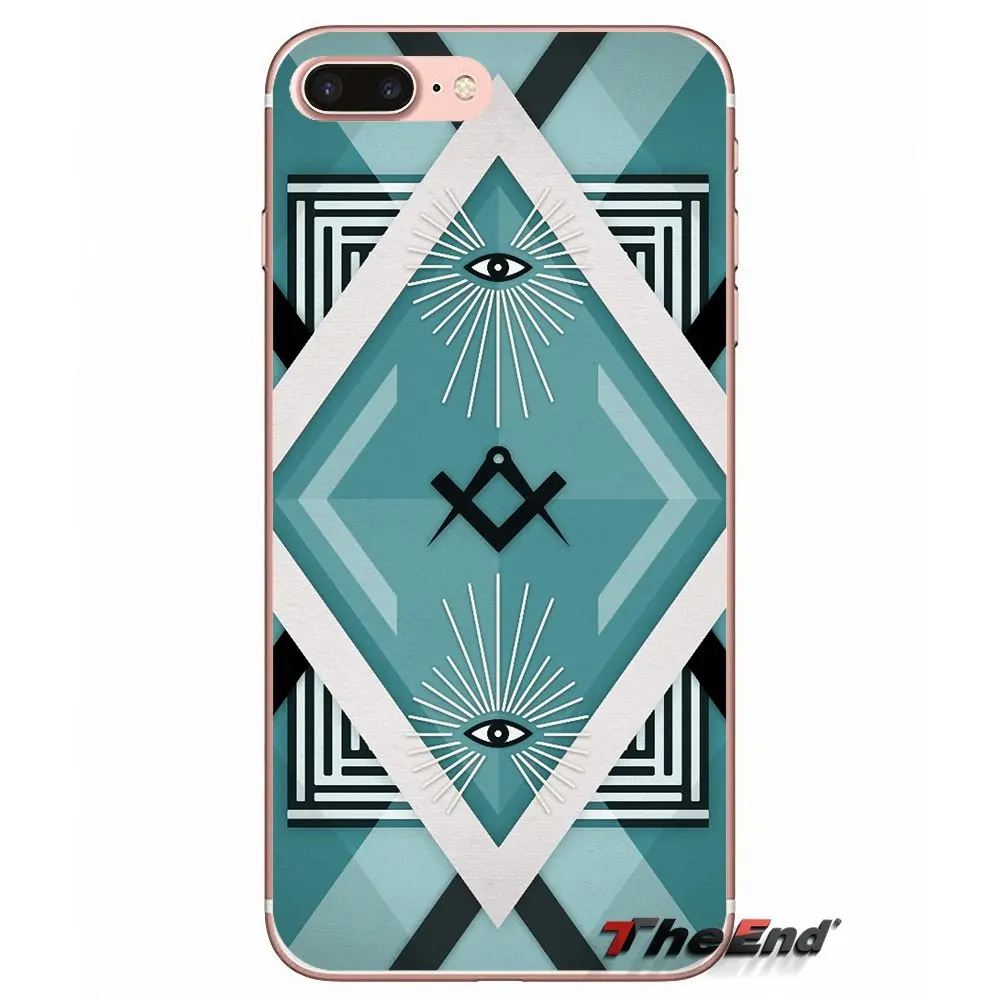 For iPhone X 4 4S 5 5S 5C SE 6 6S 7 8 Plus Samsung Galaxy J1 J3 J5 J7 A3 A5 2016 2017 Free and Accepted Masonic Lodge logo Case | Мобильные