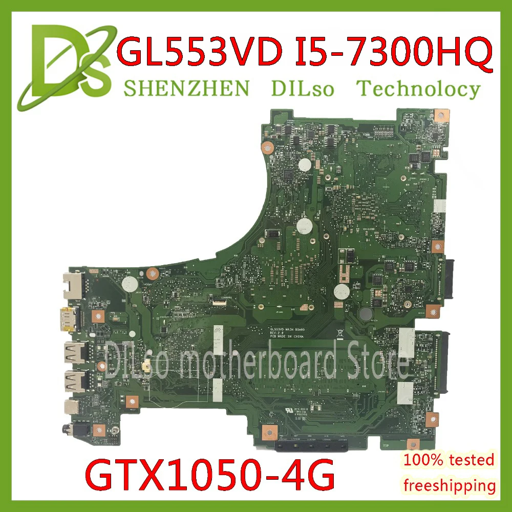 KEFU GL553VD для ASUS GL553V GL553E GL553VW материнская плата для ноутбука GL553VD материнская плата I5-7300HQ GTX1050-4G тест оригинальная материнская плата