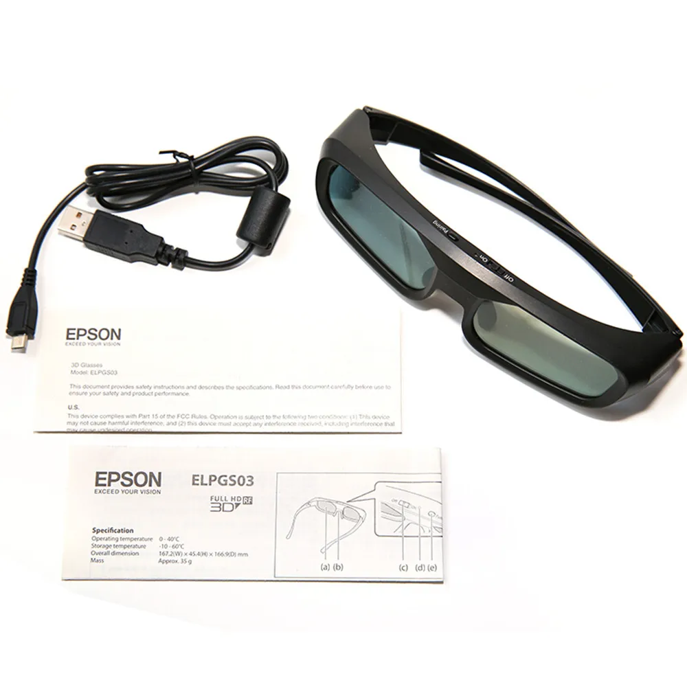 Новые активные 3d очки ELPGS03 с bluetooth для домашнего кинотеатра Epson 3D Проекторы|3D