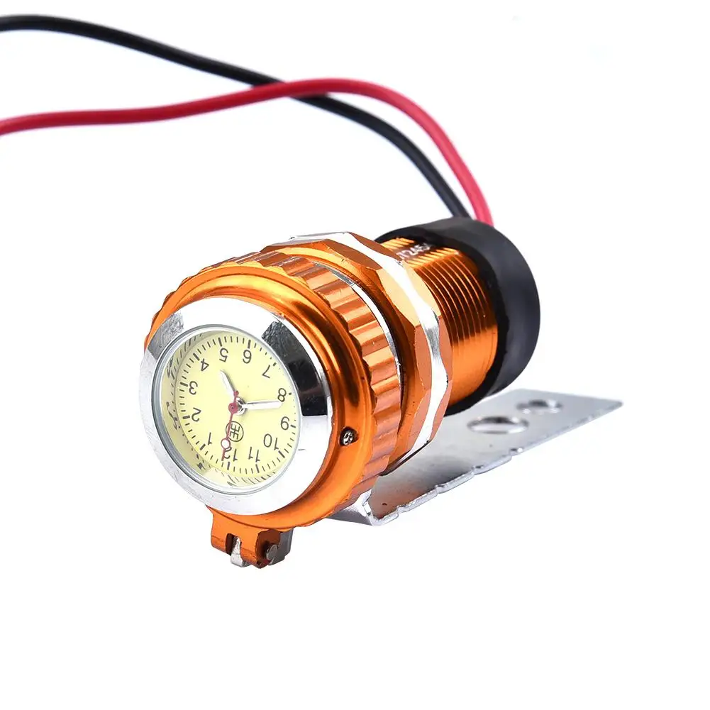 Измененные аксессуары для мотоцикла автомобиль USB с часами зарядное устройство 12