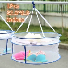 Съемная двухслойная корзина для одежды, высыхающая плиткой, нижнее белье, носки, сетчатый мешок, корзина для одежды, сушильная сетка для одежды