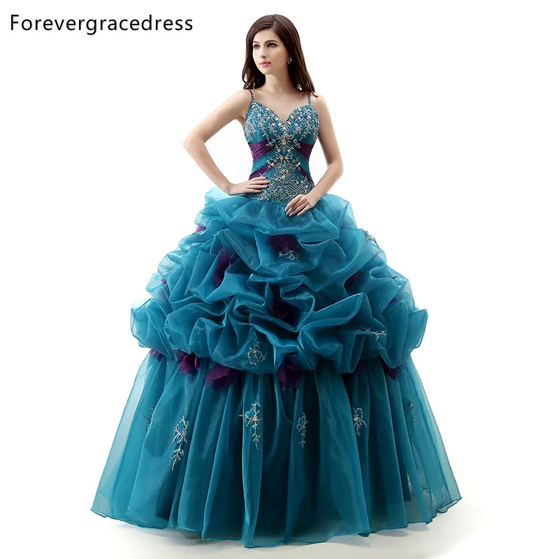 Forevergracedress настоящая фотография оборками платье Quinceanera новый V Средства ухода за