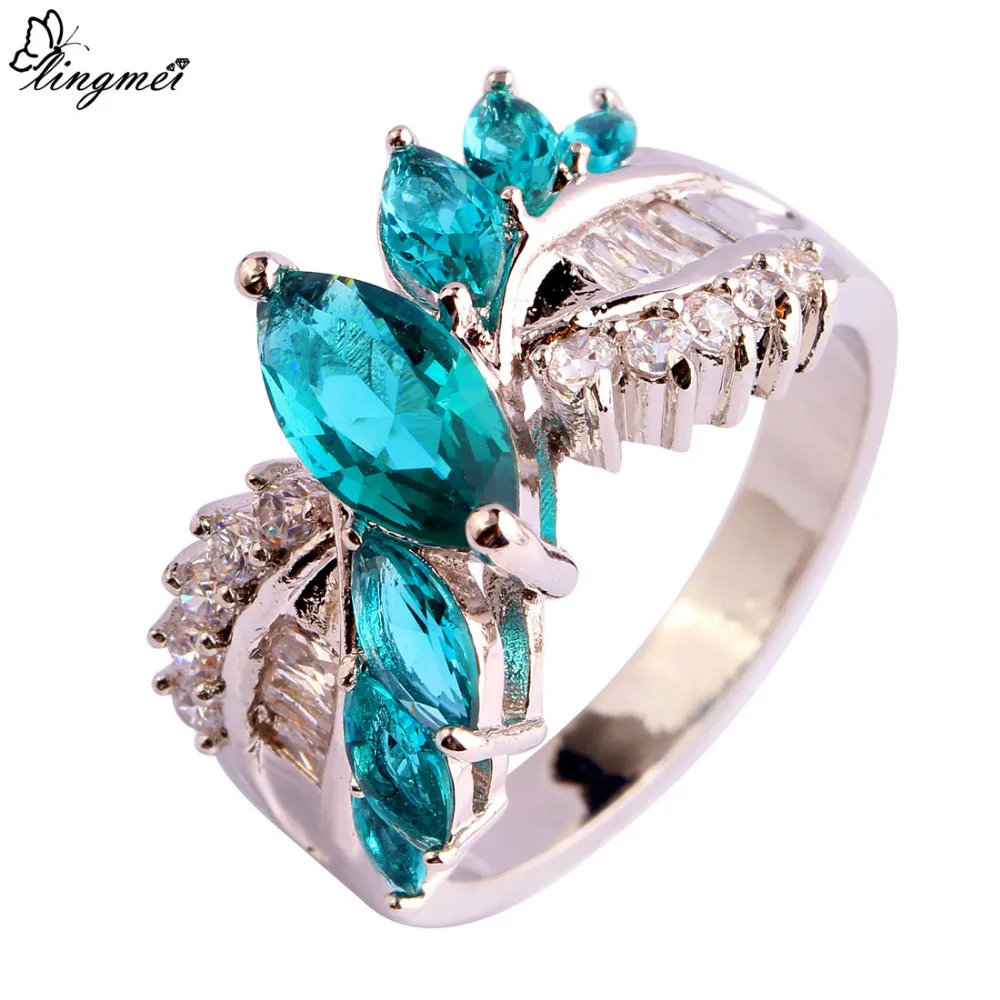 Женское кольцо с зеленым фианитом Размеры 6 9 10|ring size|ring size 6ring wholesale |