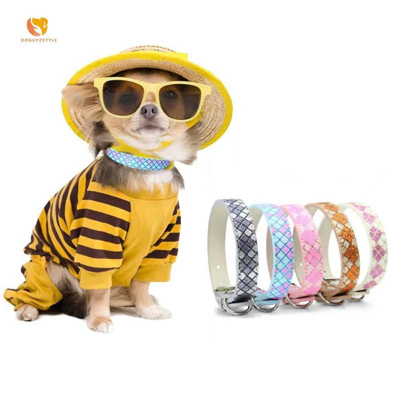 Модный Классический Клетчатый собачий ошейник бандана регулируемый кожаный для