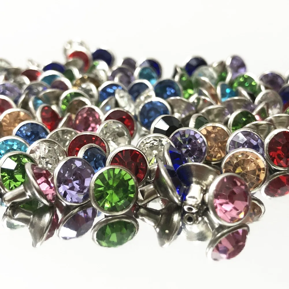 Новое поступление 8 мм 50 комплектов кубический + разноцветные Кристальные