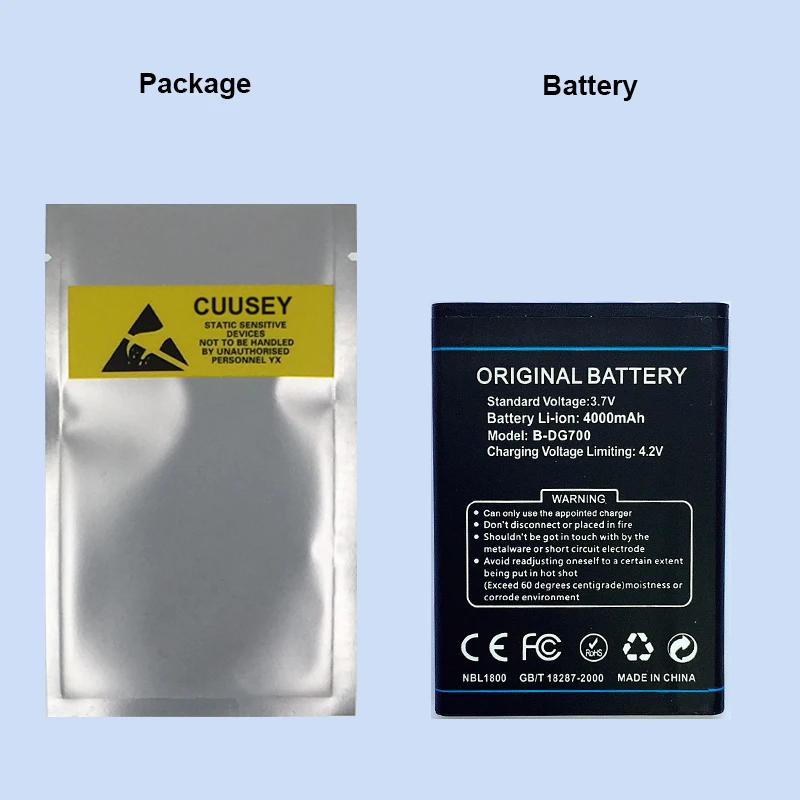 Новый B DG700 батареи Для Doogee TITANS2 4000mAh Мобильный телефон Замена высокое качество