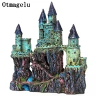 Супер замок орнамент украшение для аквариума большой полимерный камень рыбный дом очень большой королевский замок садовый пейзаж