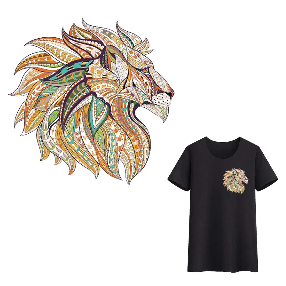 Этнический стиль животные тигр дракон заплатки теплопередача смещение сделай